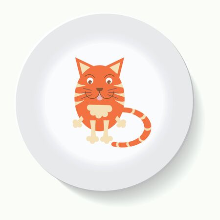 illustration hand drawn ornament on a saucer and backgroundのイラスト素材