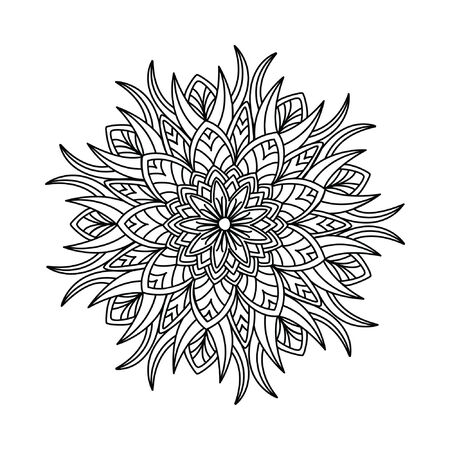 Flower Mandala. Vintage decorative elements.のイラスト素材
