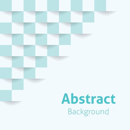 Abstract 3d white geometric background with shadow. Checkerboard texture.のイラスト素材