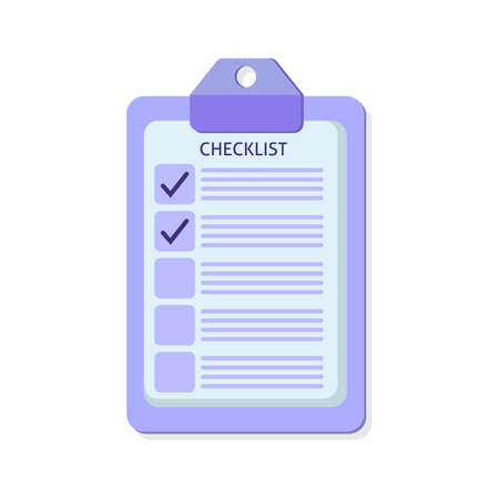 To Do Checklist Design in Flat Morden Minimalist Styleのイラスト素材