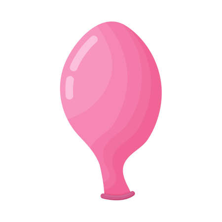 Not inflated air balloon. Uninflated balloon of different shape vector cartoon isolated on white background.のイラスト素材