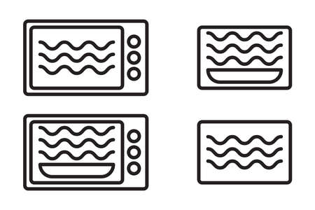 Microwave oven safe symbol vector container cooking isolated oven safe symbol microwaveのイラスト素材
