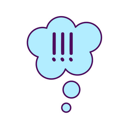 Exclamation mark in bubble. Icon of attention and alert. Exclamation point for warning of important.のイラスト素材