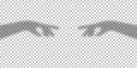 Template Transparent Hand Shadows Vector Illustration. Editable Background Design for Brand Social Media,のイラスト素材