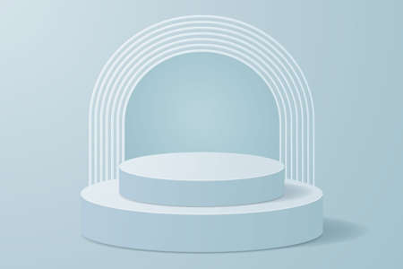 Background 3d cosmetic minimal scene with platform. background vector with podium. stand to show cosmetic products.のイラスト素材