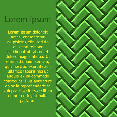 Subway seamless green pattern. Brick wall. vector illustrationのイラスト素材