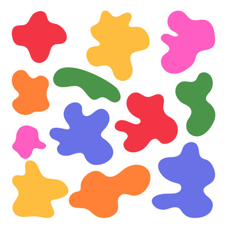 Set freeform of organic irregular shape.のイラスト素材