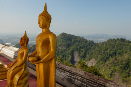 Krabi, Thailand. Beautiful view from the viewpoint Tiger Cave Temple.の写真素材