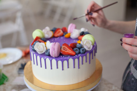 Cooking concept. Home made cake.の写真素材