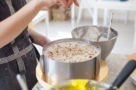 Cooking concept. Home made cake.の写真素材