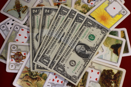 Divination by cards for money, paid servicesの写真素材