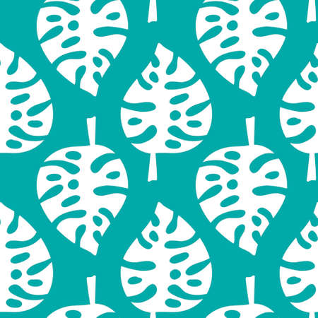 Blue forest seamless pattern, dense pine forest and deciduous trees, vector illustrationのイラスト素材