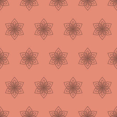 Snowflake seamless pattern christmas, geometric mandala snowflake blue color, vector illustrationのイラスト素材