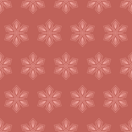 Snowflake seamless pattern christmas, geometric mandala snowflake blue color, vector illustrationのイラスト素材