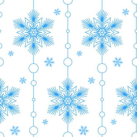 christmas white snowflake icon, crystal symbol vector illustrationのイラスト素材