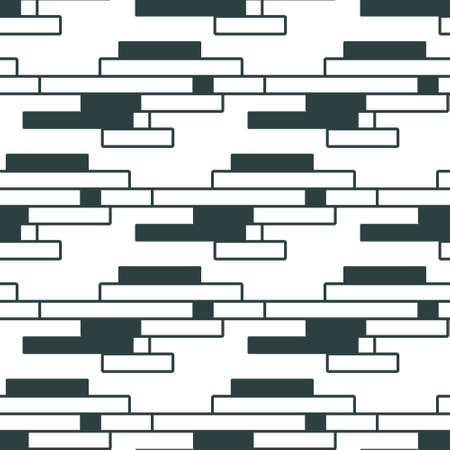 Brick wall seamless pattern, dark white background for design decoration vector illustrationのイラスト素材