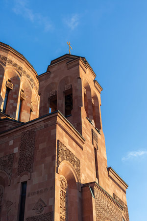 Armenian Temple Complex Cathedral of the Transfiguration in Moscow Russiaの写真素材