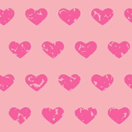 Heart pink seamless pattern for wrapping paper and textile, romantic pattern for decorationのイラスト素材