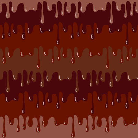 Chocolate smudge, soft liquid cocoa chocolate seamless pattern brown maroon background for designのイラスト素材