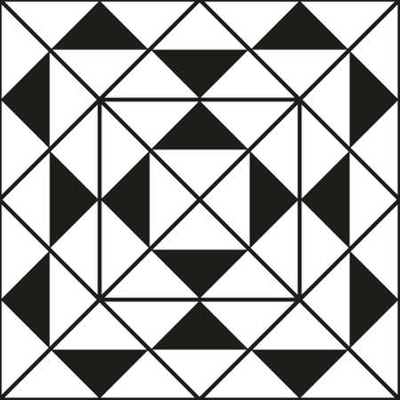 Black and white geometric seamless pattern contrast smooth repeating backgroundのイラスト素材