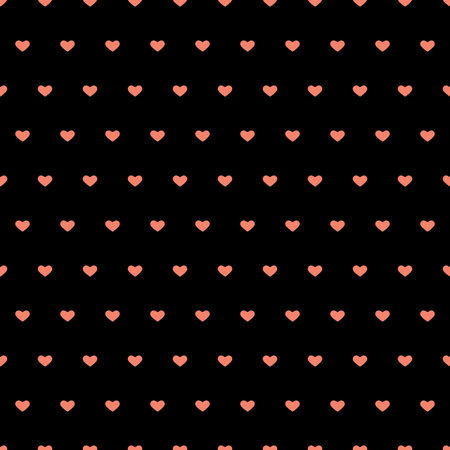 Dark background seamless pattern with repeating hearts
