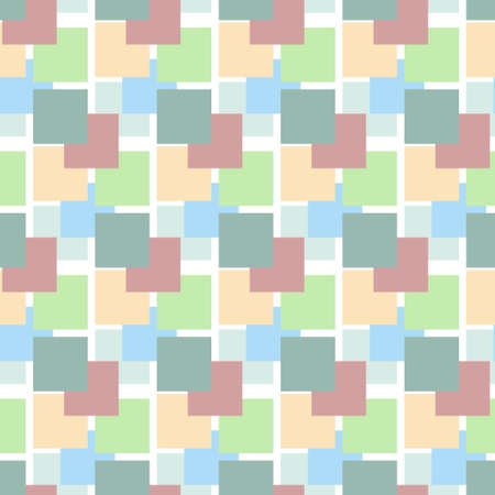 Colorful square, fun card pink blue green geometric backgroundのイラスト素材