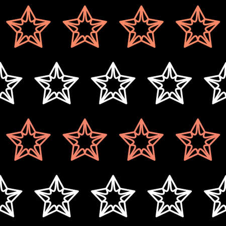 Night starry sky seamless pattern, star on dark backgroundのイラスト素材
