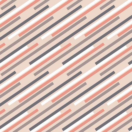 Contrast geometric seamless pattern with rectangular stripes, pink gray white pastel backgroundのイラスト素材