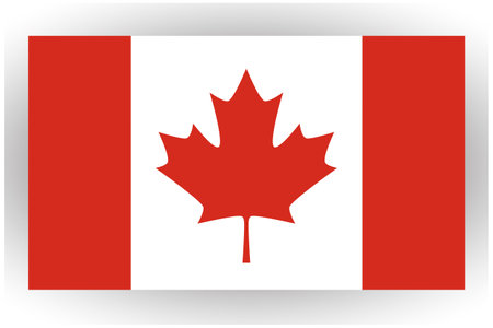 Canada flag vector illustration, Canadian flag national patriotic symbol of an independent state for designのイラスト素材