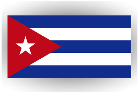 Flag of Cuba, the correct color and size of the national Cuban flag, patriotic vector Illustrationのイラスト素材