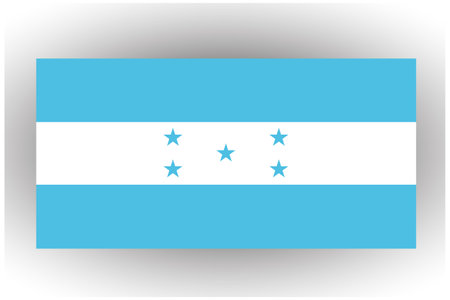 Honduras flag vector, patriotic national symbol Honduras flag, illustration correct color and sizeのイラスト素材