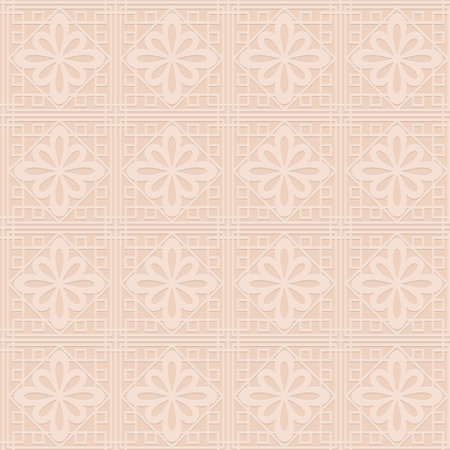 Arabic style seamless pattern, vector realistic illustration with shadow for designのイラスト素材