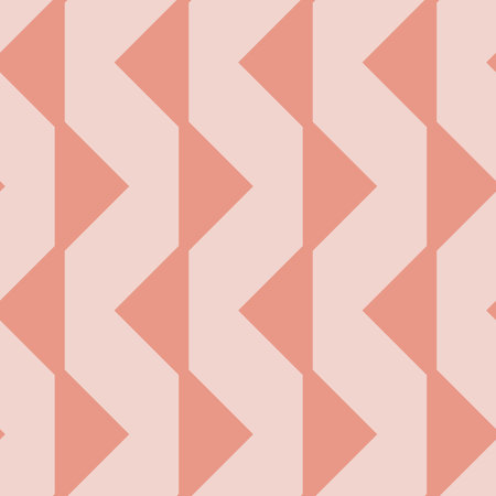 Geometric seamless pattern of triangles, pink monochrome colored vector illustration