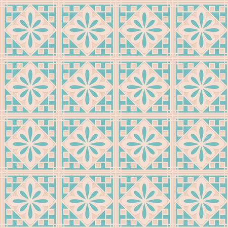 Ornate arabic seamless pattern, beige green mint color, decorative east vector illustration for...