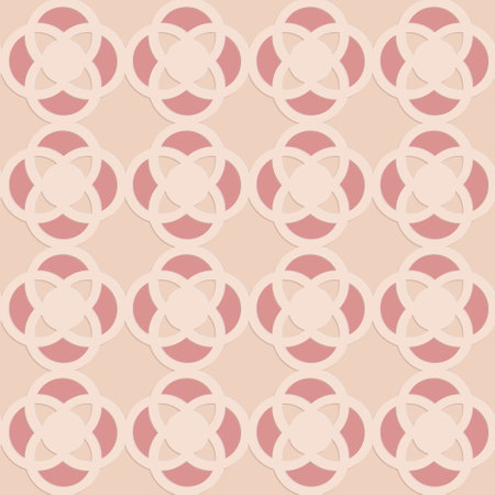 Pink beige embossed pattern in arabic style, seamless pattern for decoration, vector illustrationのイラスト素材