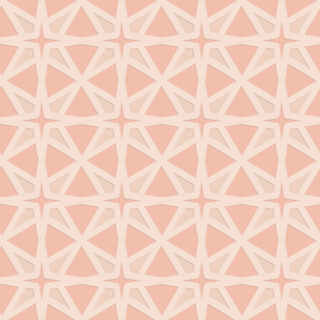 Pink beige embossed pattern in arabic style, oriental ornate seamless pattern for decoration, vector illustrationのイラスト素材
