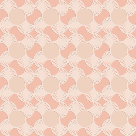 Pink beige embossed pattern in arabic style, oriental ornate seamless pattern for decorationのイラスト素材