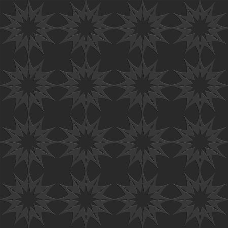 arabesque ornate black monochrome pattern, vector realistic illustration for designのイラスト素材