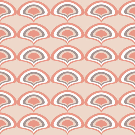 Pink pastel seamless pattern, abstract background in the form of scales for textile and decoration