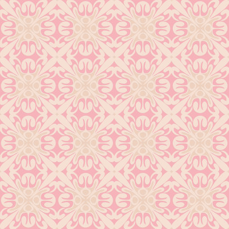 Pink beige embossed pattern in arabic style, seamless pattern for decoration, vector illustrationのイラスト素材