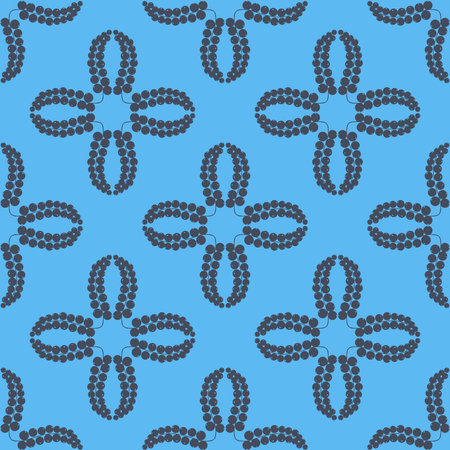 Berry seamless pattern, blue purple background with currant for textile, illustration for designのイラスト素材