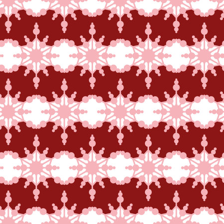 Red snowflake seamless pattern for Christmas holiday decoration. christmas snow december artのイラスト素材