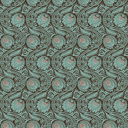 Seamless pattern with stylized chrysanthemumsのイラスト素材