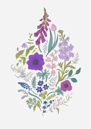 Spring magic. Floral composition.のイラスト素材