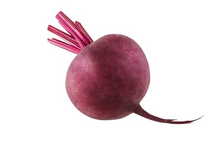 Whole beet root isolated on white background with clipping pathの写真素材