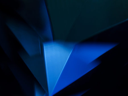 Flare lens, abstract light pattern for design as texture on black background. Blue shining colorful...