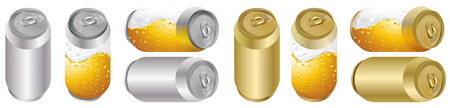 Beer can mock-up vectorのイラスト素材