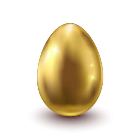 Golden egg, childs surprise for Easter and holidays, broken. Success symbol.のイラスト素材