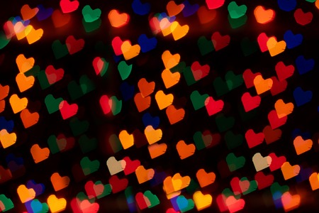 Light of different colorful heart coloshapeの写真素材