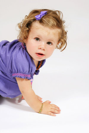 portrait beautiful small  girl light hair 
